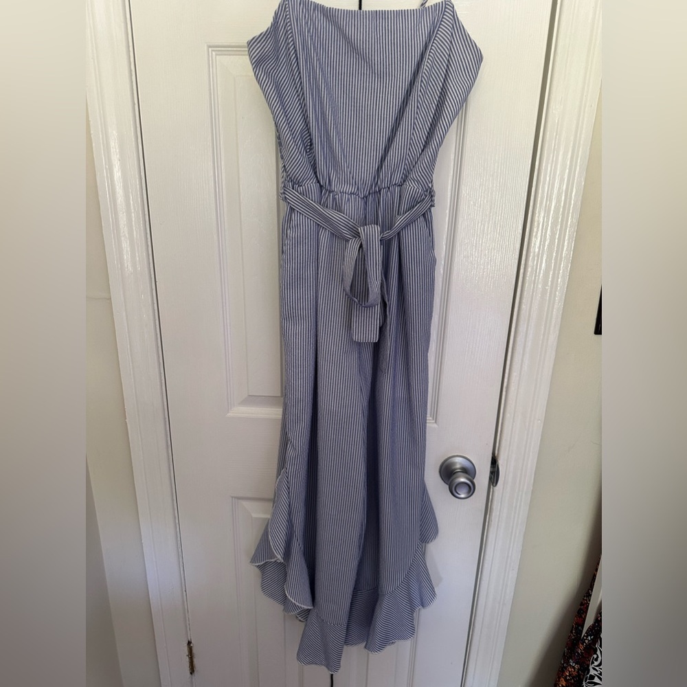 Jumper dress size L. Blue striped.